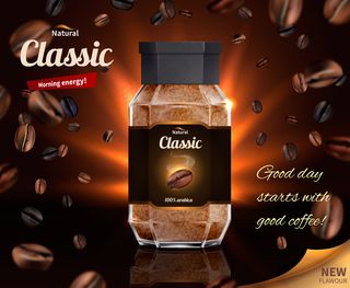 天然咖啡的早晨能量