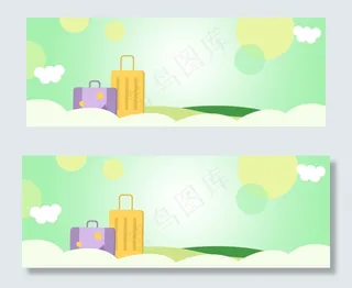 电商淘宝国庆出游季箱包清新风格