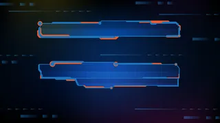 抽象未来蓝色发光科技科幻框架，hud用户界面，下方第三个按钮栏