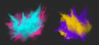 霍利粉彩爆炸写实