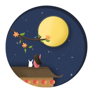 中秋节月亮中秋佳节兔子赏月