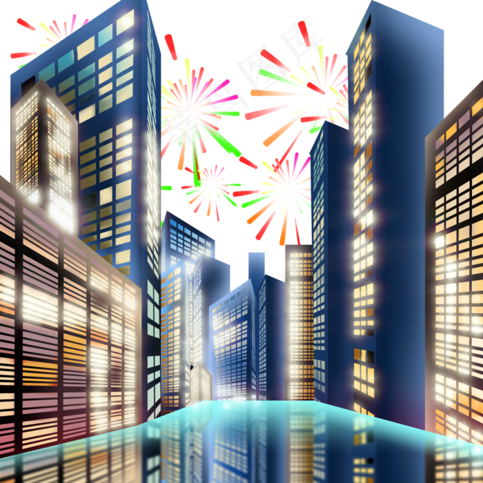新年春节热闹城市(3000X3000(DPI:300))psd模版下载