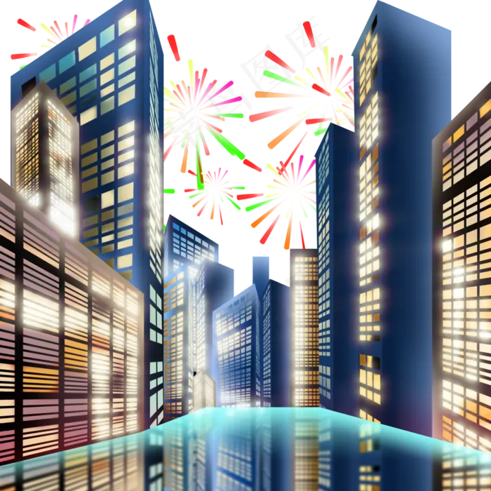新年春节热闹城市(3000X3000(DPI:300))psd模版下载