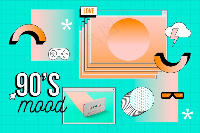 复古风格蒸汽背景