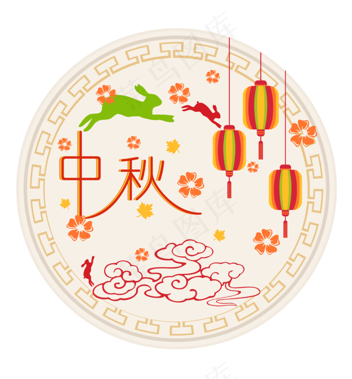 中秋节八月十五包装飞跃(6696*7200px 300 dpi )ai矢量模版下载