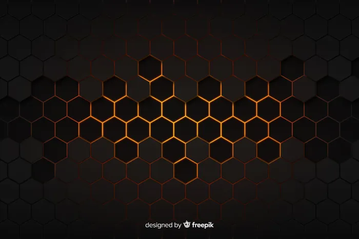 技术蜂窝黑金色背景eps,ai矢量模版下载