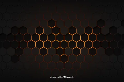 技术蜂窝黑金色背景