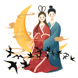 七夕情人节牛郎织女鹊桥相会