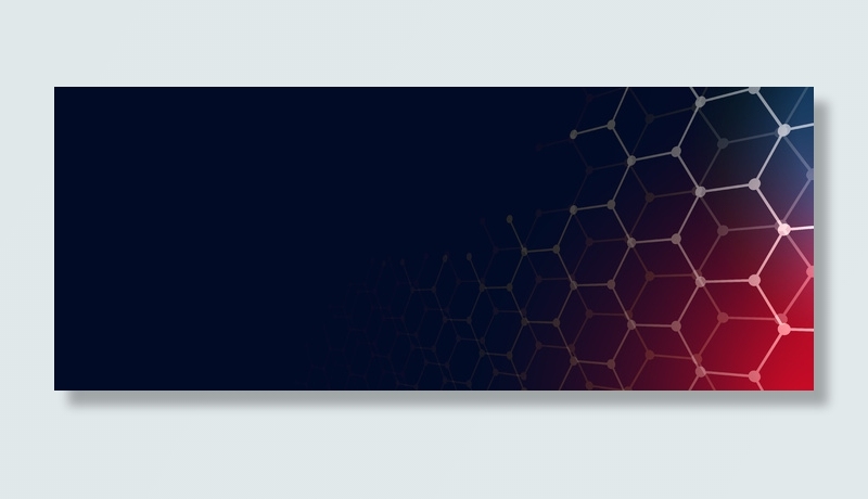 六边形和文本空间的技术横幅banner背景