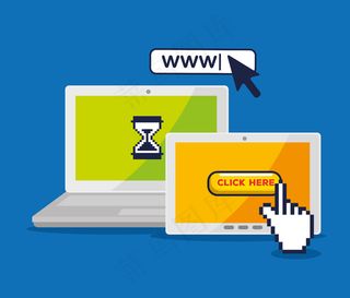 带鼠标指针的笔记本电脑和平板电脑