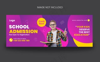 入学facebook封面社交媒体帖子模板