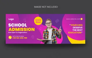 入学facebook封面社交媒体帖子模板