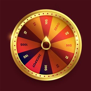 旋转着金光闪闪的幸运轮