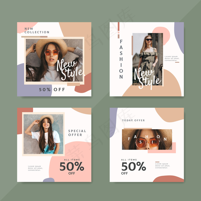 带照片的时装销售模板