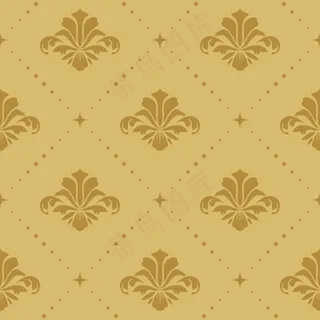 无缝图案背景巴洛克风格。壁纸复古装饰，