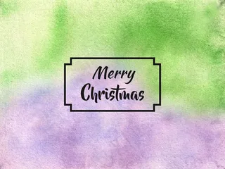 圣诞快乐水彩背景
