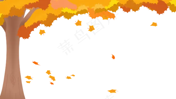 秋天节气立秋树木树叶
