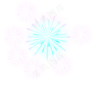 缤纷烟花礼花元素
