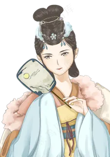 中秋古风水墨女子嫦娥 中秋古风水墨女子嫦娥