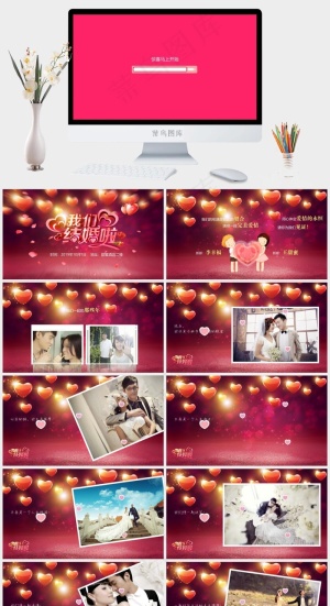 红色简洁营销PPT模板预览图