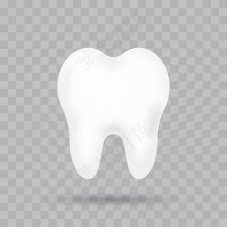 真实的牙齿被隔离了。