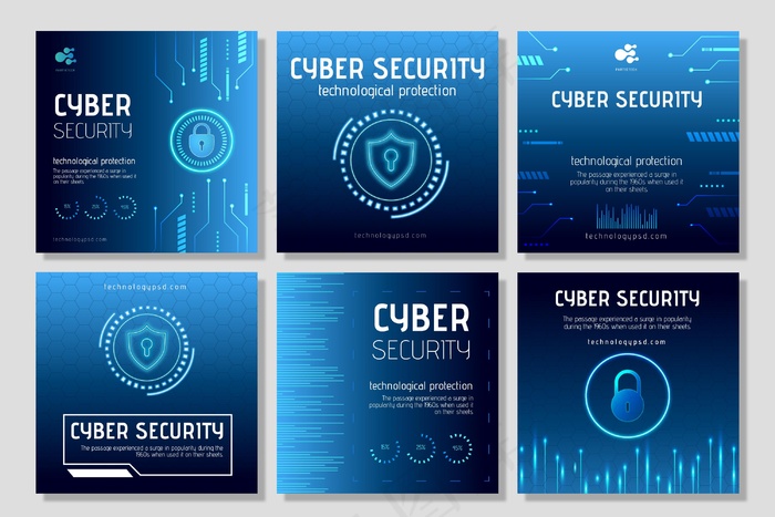 网络安全模板eps,ai矢量模版下载