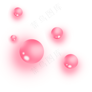 粉红色朦胧梦幻卡通水滴