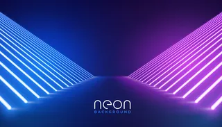 未来霓虹灯舞台地板背景