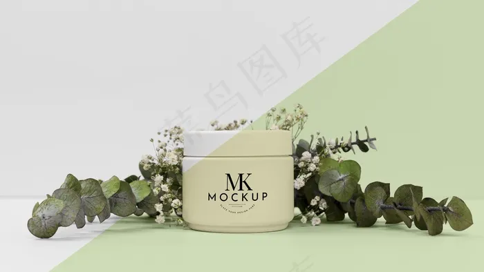 植物美容霜psd模版下载