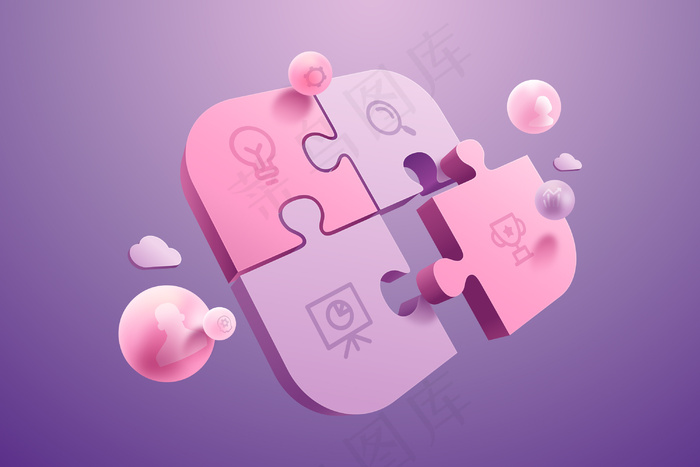 三维团队概念背景eps,ai矢量模版下载