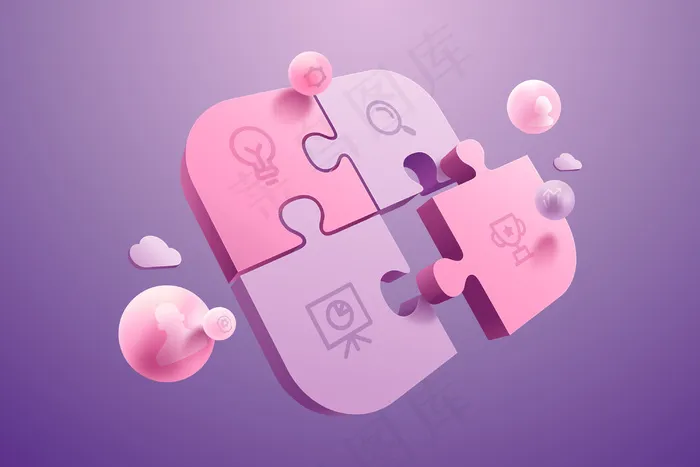 三维团队概念背景eps,ai矢量模版下载