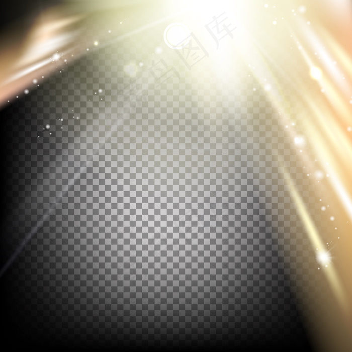 抽象的黑色背景和金色的五彩纸屑。