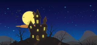 蓝色卡万圣节狂欢banner