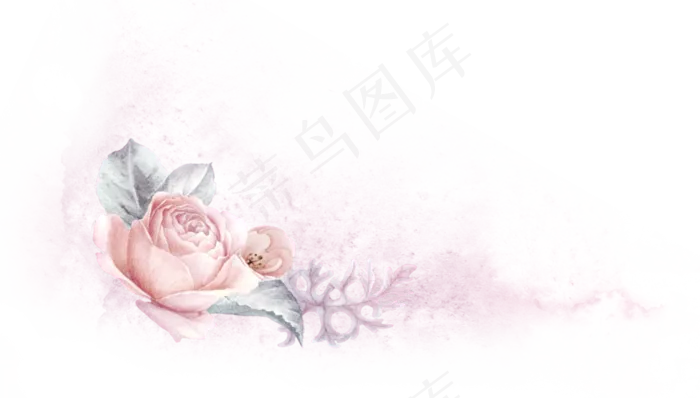手绘粉色花卉花框设计,免抠元素(2000X2000(DPI:300))