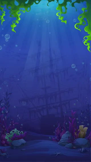 麻将鱼世界插画