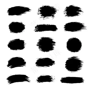 收集黑漆、笔刷、毛笔、线条、脏乱。