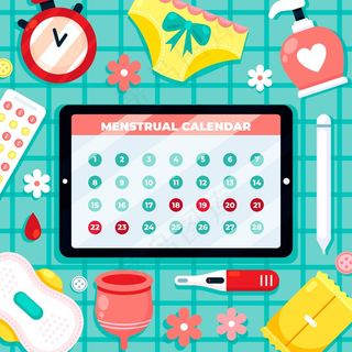 创意月经日历概念图