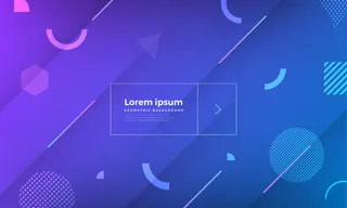 几何背景明亮的颜色和动态的形状组成。