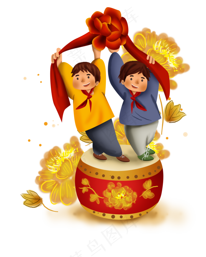 学生庆祝十一国庆节表演