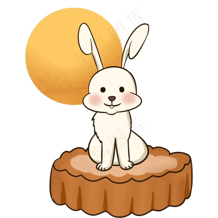 中秋月亮玉兔(3000X3000(DPI:300))psd模版下载