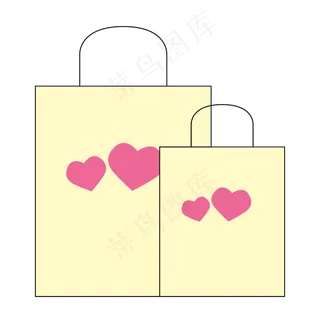 彩色情人节购物图标