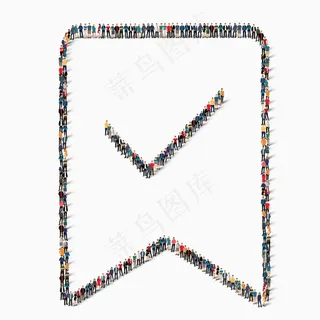 一大群人形似丝带，切克马克。