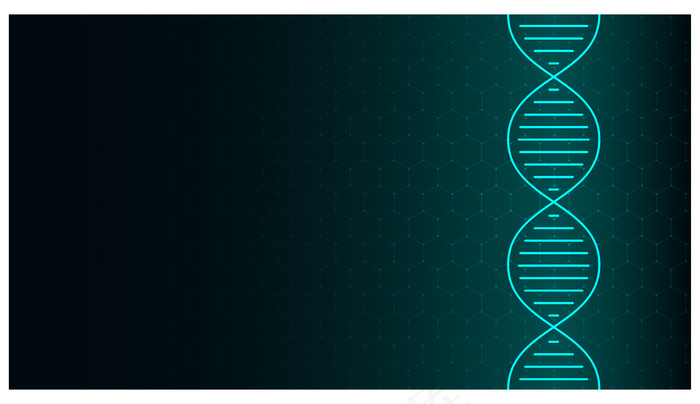 在绿色背景的抽象 dna 分子霓虹灯螺旋eps,ai矢量模版下载