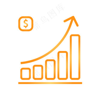 矢量商务收益上升图标