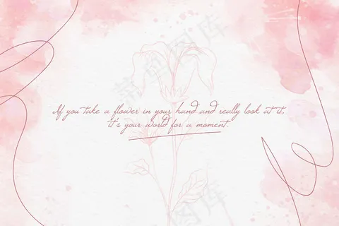 水彩花背景柔和的颜色 水彩花背景柔和的颜色