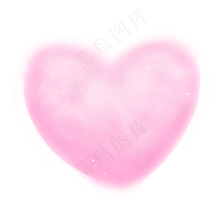 淡粉色梦幻七夕情人节棉花糖爱心