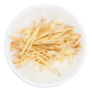白色盘子土豆丝