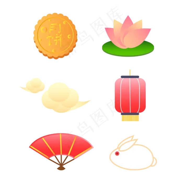 中秋节中秋图标(3000X3000(DPI:300))psd模版下载