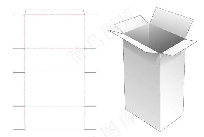 带把手模切模板的高投递信箱eps,ai矢量模版下载