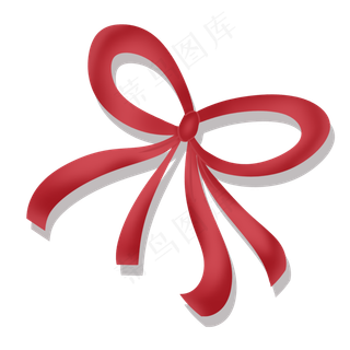 红色典雅丝带飘带装饰彩带